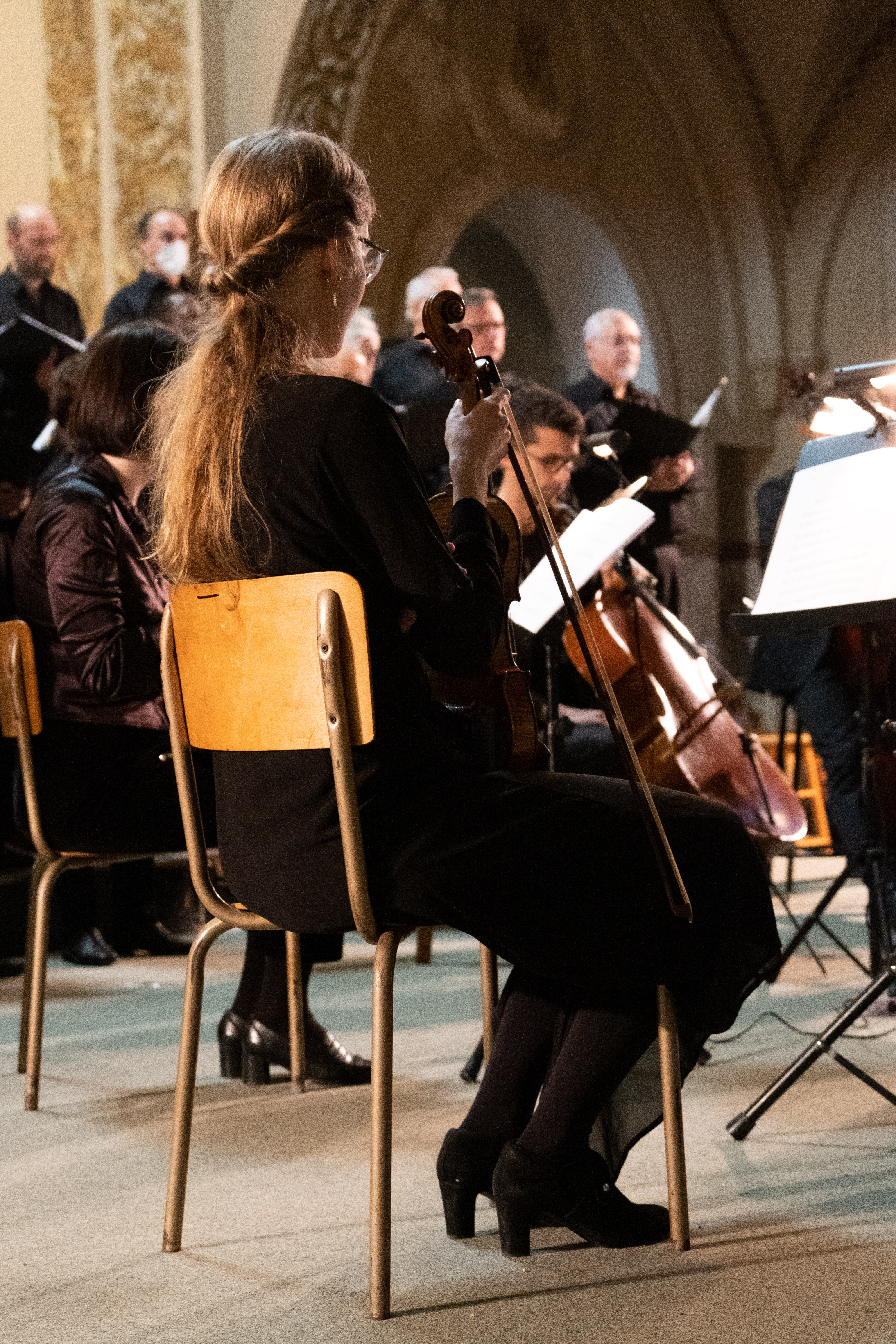 Violoniste du concert "Nuit de paie et de joie!" du 18 décembre 2022